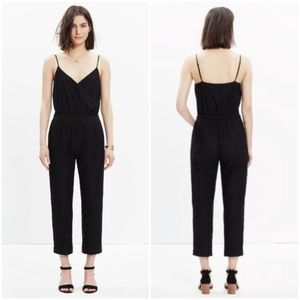 Madewell lace faux-wrap jumpsuit, new condition
